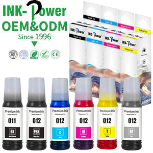 INK-POWER-recambio de tinta ecológico para impresora Epson <span class=keywords><strong>EcoTank</strong></span> L8160 <span class=keywords><strong>L8180</strong></span>, Color prémium, Compatible con botella, 011, 012 - Product Image 1