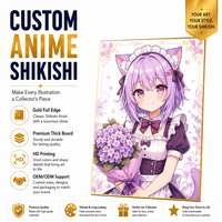 Kartu Ilustrasi Koleksi Premium Cetak Anime Shikishi Board untuk Kolektor Anime