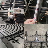Valla Liancheng de 4 pies/5 pies/6 pies, Personalizable, con Parte Superior Plana y Puntas, Valla Residencial de Acero Galvanizado para Casa