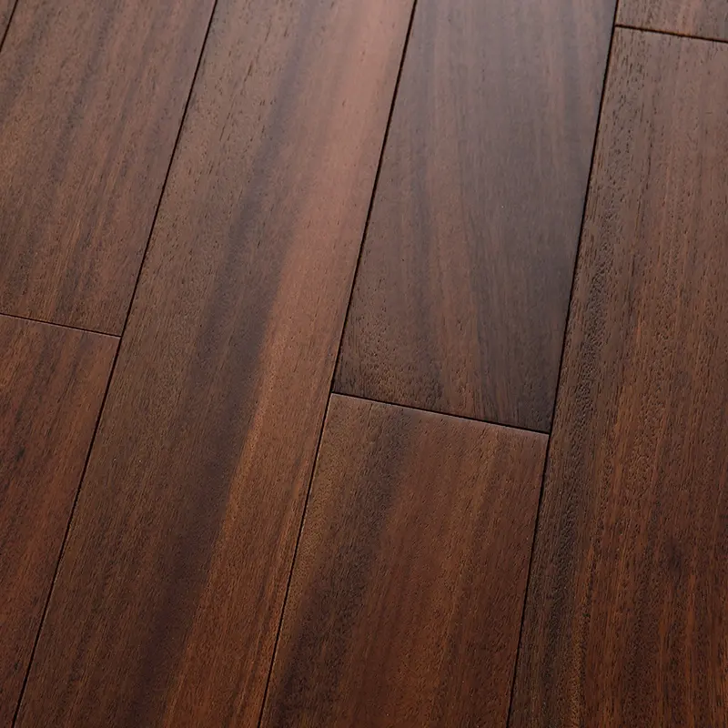 Couleurs d'intérieur d'hôtel 4 de style américain classique moderne lisse de couleur foncée de noyer de fil de plancher en bois solide