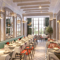 Meubles commerciaux classiques, chaises et tables de restaurant, design de café occidental, banquette d'angle simple, combinaison de canapé
