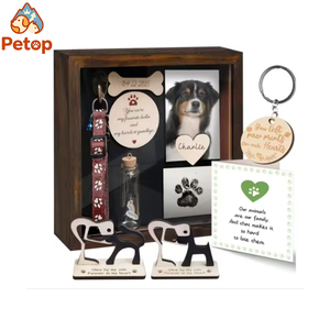 Set Kenang-kenangan Anjing Modern dari Kayu Gelap Petop yang Mengharukan, Kit Guci Ramah Lingkungan untuk Memperingati Hewan Peliharaan di Rumah - Product Image 1