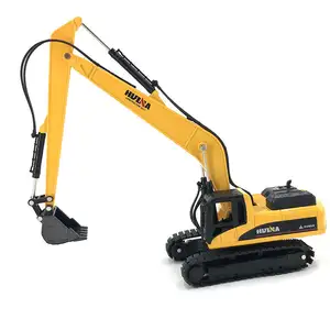 Huina Mainan Edukasi Anak-anak, Penjualan Tinggi Huina 1722 Skala 1:50 Seri Mobil Logam Campuran Grab Excavator Die Cast