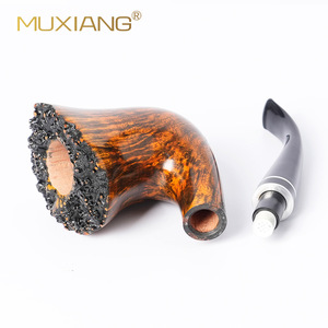 MUXIANG Briar Wood Smoking Pipe Bent Type Tobacco Pipe For Men - Product Image 4