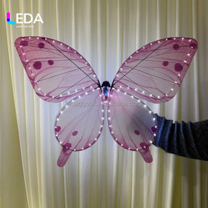 LEDA - Decoración de Boda, Mariposa Biónica Rosa Iluminada, Adorno LED, Mariposa Voladora para Decoración de Bodas - Product Image 1