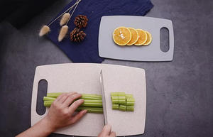 Wheat Straw Chopping Blocks 3 Pieces <strong>Customized</strong> Color PP Heat Resistant Kitchen Cutting <strong>Board</strong> with Holder Easy to Clean - Product Image 4