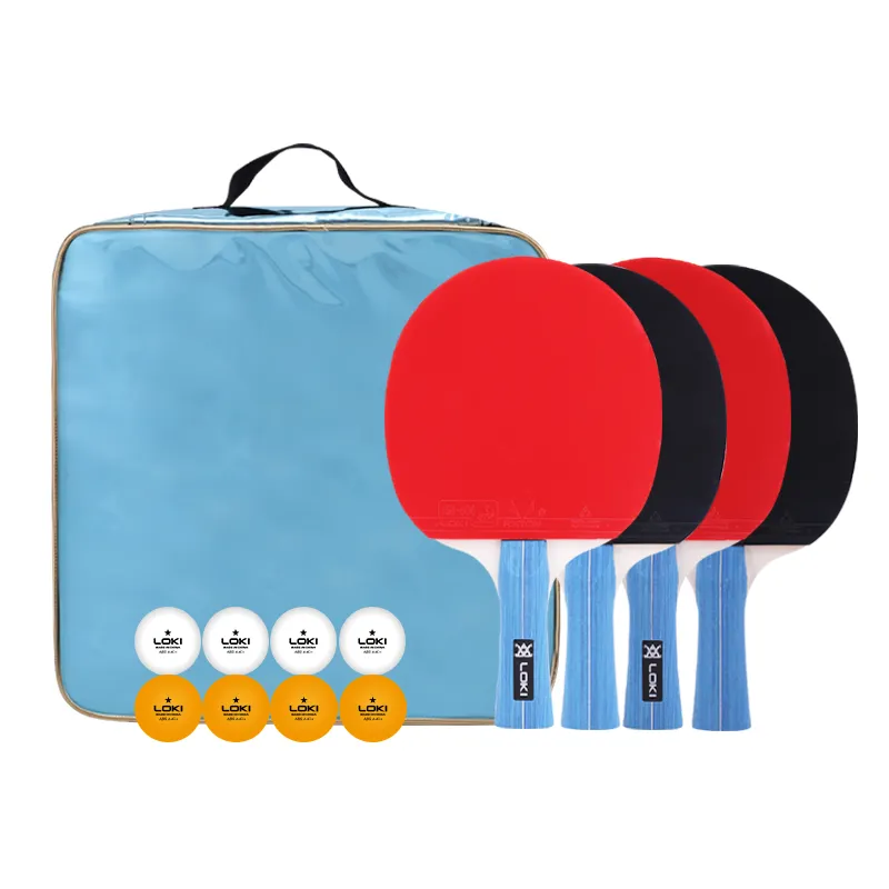 Set di Paddle da Ping Pong LOKI Sport racchette e palline da Ping Pong professionali pipistrelli da Ping Pong portatili con borsa