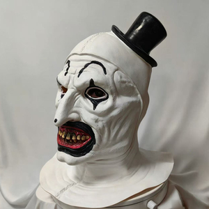 Nuova Maschera Art Clown di Terrifier, Accessorio per Costume di Halloween, Maschera in Lattice Morbido per Feste Horror e <span class=keywords><strong>Carnevale</strong></span> - Product Image 5