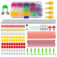 Kit de leurres souples Mygreen, boîte de 330 pièces, assortiment de leurres de pêche, boîte à 15 compartiments avec hameçons, fabricant en gros