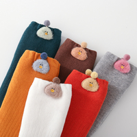 Dessin animé conception hiver Ultra chaud épaissi éponge bébé chaussettes doublé polaire genou-haut mi-mollet ouvertures lâches bas nouveau-né