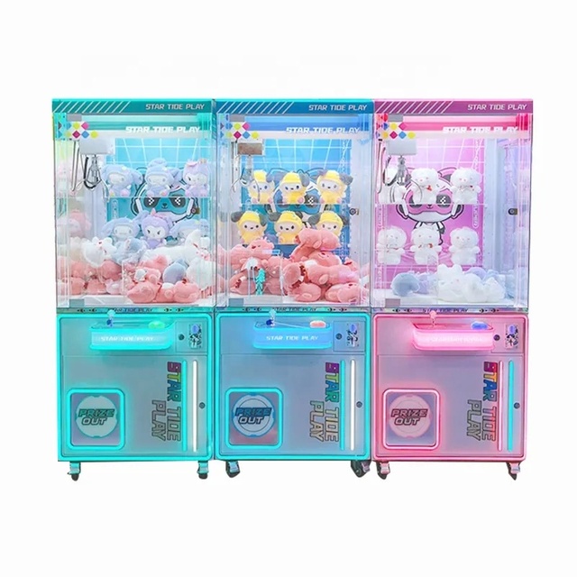 New Design Prize Gifts Doll Machine Arcade Game Toy Crane Claw STAR TIDE PLAY Claw Crane Vending Machine for Sale