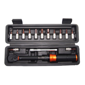 15Pcs <b>Set</b> <b>Torque</b> Wrench <b>Set</b> 1/4 Inch Drive 2-24Nm Dual Direction with Bit Sockets and for Maintenance - Product Image 3