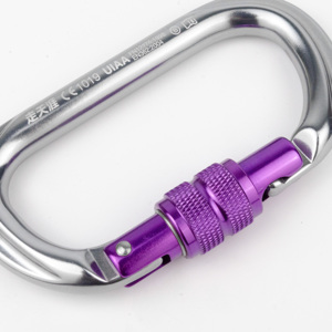 للبيع بالجملة تسلق في الهواء الطلق قوة عالية 25kN O-شكل التقط Carabiner بيضاوي الشكل Carabiner - Product Image 4