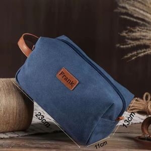 Sac personnalisé pour hommes et femmes, pochette de toilette en toile, trousse de toilette suspendue, accessoires de voyage - Product Image 2