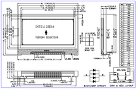 Modul LCD FSTN COG12864-F 128*64 Dot Matrix dengan Backlight Putih, Driver ST7565R, 3V Transflektif