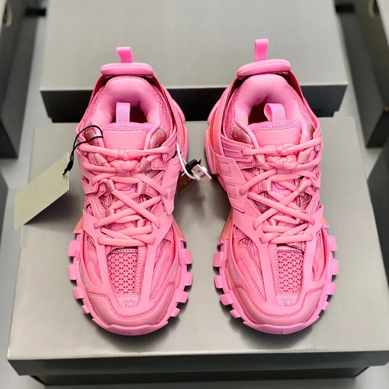 Scarpe da ginnastica firmate da donna con fondo spesso di lusso originale di marca scarpe da ginnastica rosa da donna