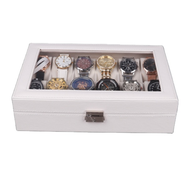 JLY Oculos Joias E Relogio Rectangle Eco-Friendly Wood Watch Luxury Travel Case with Linen Lining 12-Slot Organizer Men