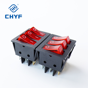 Công Tắc Rocker 3 Bánh Công Tắc Nguồn Ba Bánh Đôi Với Đèn LED Màu Đỏ - Product Image 2