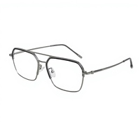 Gafas Ópticas Clásicas de Moda, Montura Metálica, Diseño Cuadrado, Monturas de Gafas Ópticas para Hombre y Mujer