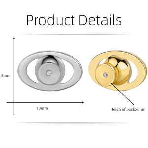 Hot Sale 4pcs Replacements Large <strong>Locking</strong> Flat Lifter Pierced <strong>Earring</strong> <strong>Backs</strong> for Heavy <strong>Earrings</strong> Studs - Product Image 6