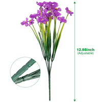 Fleurs artificielles en plastique, fausses herbes printanières, bouquets pour aménagement paysager extérieur et décoration de bureau intérieur