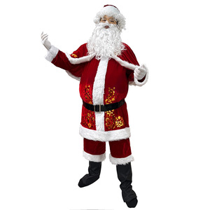 Disfraz de Papá Noel Tallas M-6XL, Traje Navideño Unisex para Adultos, Ideal para Actuaciones en Escenario - Product Image 1