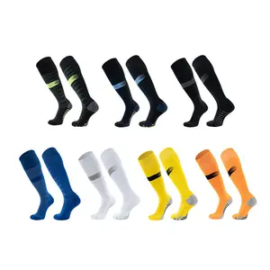 Children adults men and women knee length football socks breathable anti slip and sweat absorbing training socks
