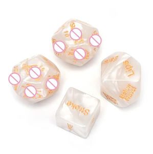 Dés à jouer en acrylique pour adultes de haute qualité, pose sexy, brillent dans le noir, quatre pièces, accessoire de posture, dés de fête, jeux de conversation coquine, jeux sexuels fouillis - Product Image 2