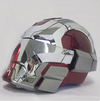 Cooler Iron-Hero MK17 Helm mit Sprachsteuerung zum Öffnen/Schließen in Silber-Rot