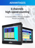 Controlador lógico programable Hmi de 5 pulgadas, pantalla táctil HMI PLC, todo en uno
