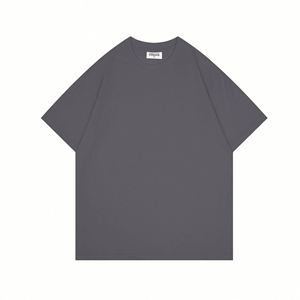 Design Custom Logo Pure Cotton T-shirt High Quality Solid Color Big O Collar Casual Style Custom Design for Promotional Use - Product Image 4