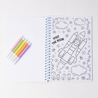 Livres de coloriage pour enfants sur le thème des vaisseaux spatiaux, design artistique transfrontalier personnalisé en usine, impression sur papier cartonné