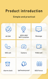 Wonlex CT24 Hot mini kích thước GPS Tracker xem Hidden Video Camera SOS cuộc gọi trò chơi trẻ em thông minh đồng hồ cho trẻ em - Product Image 2