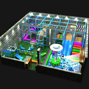 สนามเด็กเล่นในร่มสำหรับเด็กลายปราสาทซนสำหรับเด็ก - Product Image 5