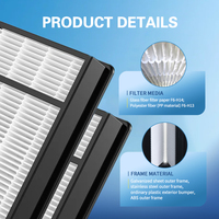 Hitzebeständiger V-Typ Ofenluftfilter 150-300°C F6-H14 Effizienter Aluminiumfolien-Separator für Backöfen V-Bank-Filter