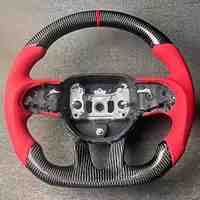 Volant en cuir rouge et fibre de carbone pour Dodge Challenger SRT Charger 2014 2015 2016 2017 2018 2019 2020 2021 - Vente chaude