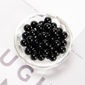 Cuentas de Ágata de Hoja de Bambú Natural YMJ de 4 mm, 6 mm, 8 mm, 10 mm, 12 mm, Piedra de Ónice Negro, Cuentas Redondas Sueltas de Ónice para la Fabricación de Joyas - Product Image 6