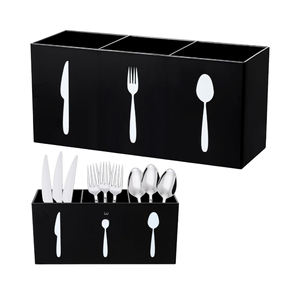 Factory Wholesale Eco-Friendly <b>Plastic</b> <b>Kitchen</b> Cutlery Tableware Storage Organizer Cabinet Indoor Home Storage Trays Single - Product Image 2