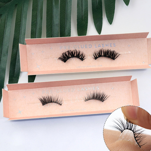 شريط لاصق كامل الرموش بالجملة رقيق قبل لصقها نصف شريط رموش اصطناعية لا الغراء اللازمة المورد رموش ذاتية اللصق - Product Image 2