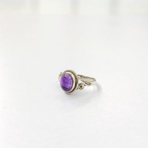 Anillo de Plata de Ley 925 con Amatista, Colección Artesanal, al Mejor Precio, Hermoso Anillo con Piedra Preciosa - Product Image 2