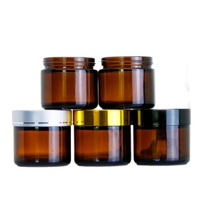 ขวดแก้วใส่เทียนสีเหลืองอำพันสำหรับบำรุงผิวขนาด2ออนซ์พร้อม<span class=keywords><strong>ฝา</strong></span>ปิดอะลูมิเนียม - Product Image 1