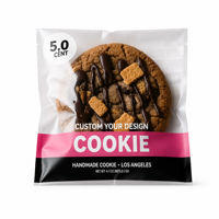 Sachets d'emballage personnalisés transparents pour boulangerie avec logo, sacs en plastique thermoscellables pour biscuits, gâteaux et beignets