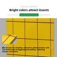 Piège à insectes physique collant double face jaune, épaissi, étanche, pour intérieur, conception en grille, modèle KNFL10K927