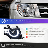 Ensemble de phares LED de style Defender pour Mitsubishi Pajero V97 2004-2020, clignotants séquentiels modifiés, phare avant