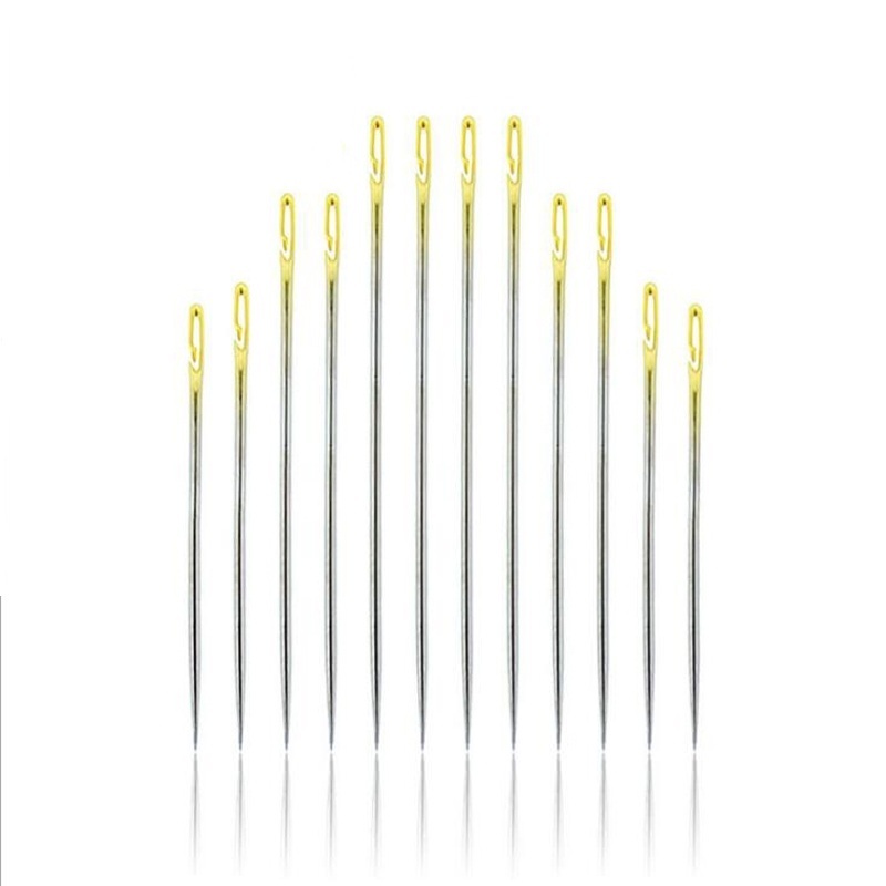 Высококачественные бытовые ручные иглы, модные 12 шт., набор самонарезных игл для вышивания, Ручное шитье