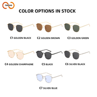 TWOOO T1682 Nouveauté transfrontalière Lunettes de soleil surdimensionnées carrées en métal, de luxe, élégantes et polyvalentes, vente en gros, logo personnalisé