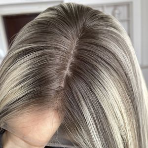 Ready to Ship Premium Raw European Hair Silk Top Lace Front Medical <b>Wig</b> With Silicone Glueless Silk Base <b>Wig</b> for Alopecia - Product Image 6