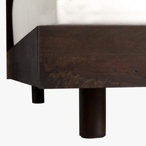 Solid Mango Wood Platform Bed <b>Frame</b> Natural Finish Wooden Bed King Queen Size Rustic Bedroom Furniture for Home Hotel Use - Product Image 6