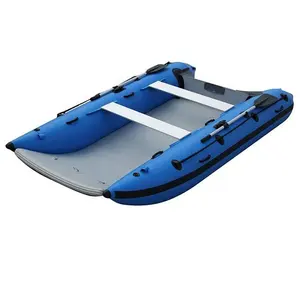 Rafting de água arco aberto, pvc/hypalon, 3m, venda direta de fábrica, barco catamaran inflável com tapete de ar