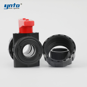 CE chứng nhận Hướng dẫn sử dụng uPVC nhựa đôi Công Đoàn bóng van 1/2 '-<span class=keywords><strong>4</strong></span>' keo kết nối tùy chỉnh màu đen OEM tùy chọn kiểm soát nước 1 - Product Image 5